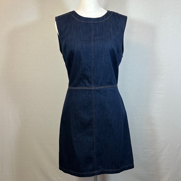 French Connection Linaira Denim Sheath Women’s Dress Size Medium - Picture 4 of 8